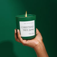 Sweet Water Decor Christmas Tree Farm Soy Candle - Green Matte Jar - 15 oz