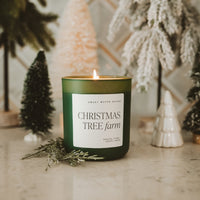Sweet Water Decor Christmas Tree Farm Soy Candle - Green Matte Jar - 15 oz