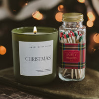Sweet Water Decor Christmas Soy Candle - Olive Matte Jar - 15 oz