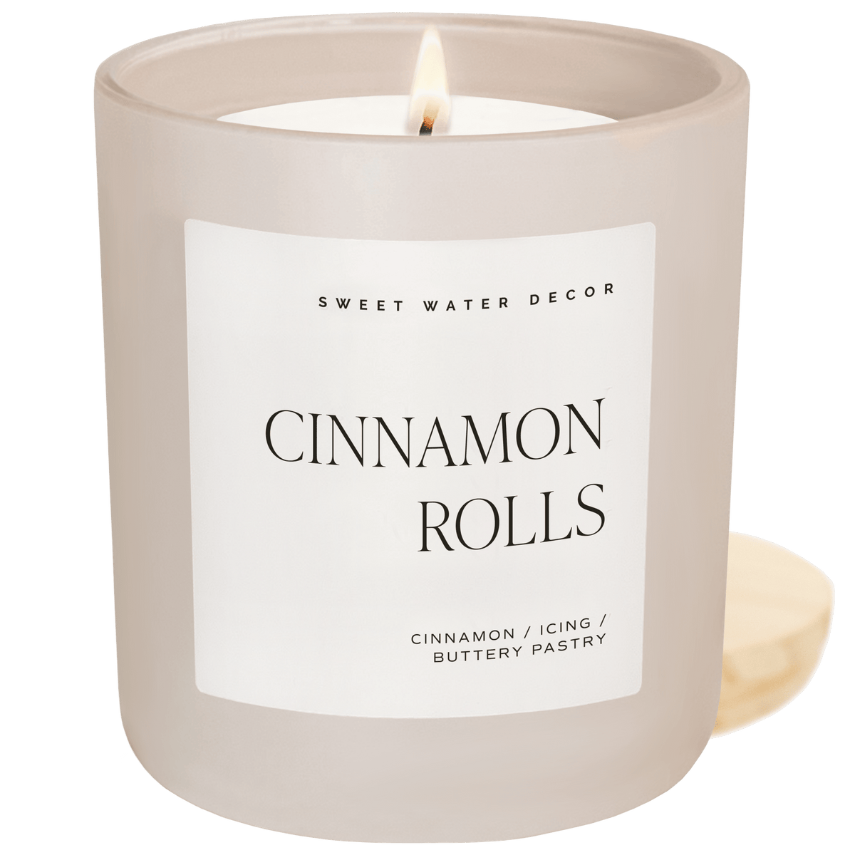 Sweet Water Decor Cinnamon Rolls Soy Candle - Tan Matte Jar - 15 oz