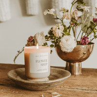 Sweet Water Decor Flower Shop Soy Candle - Tan Matte Jar - 15 oz