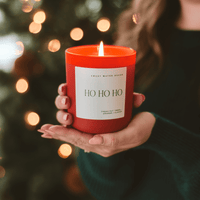 Sweet Water Decor Ho Ho Ho Soy Candle - Red Matte Jar - 15 oz (Christmas)