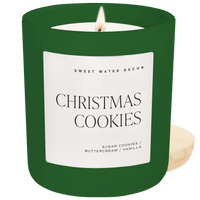 Christmas Cookies Soy Candle - Green Matte Jar - 15 oz