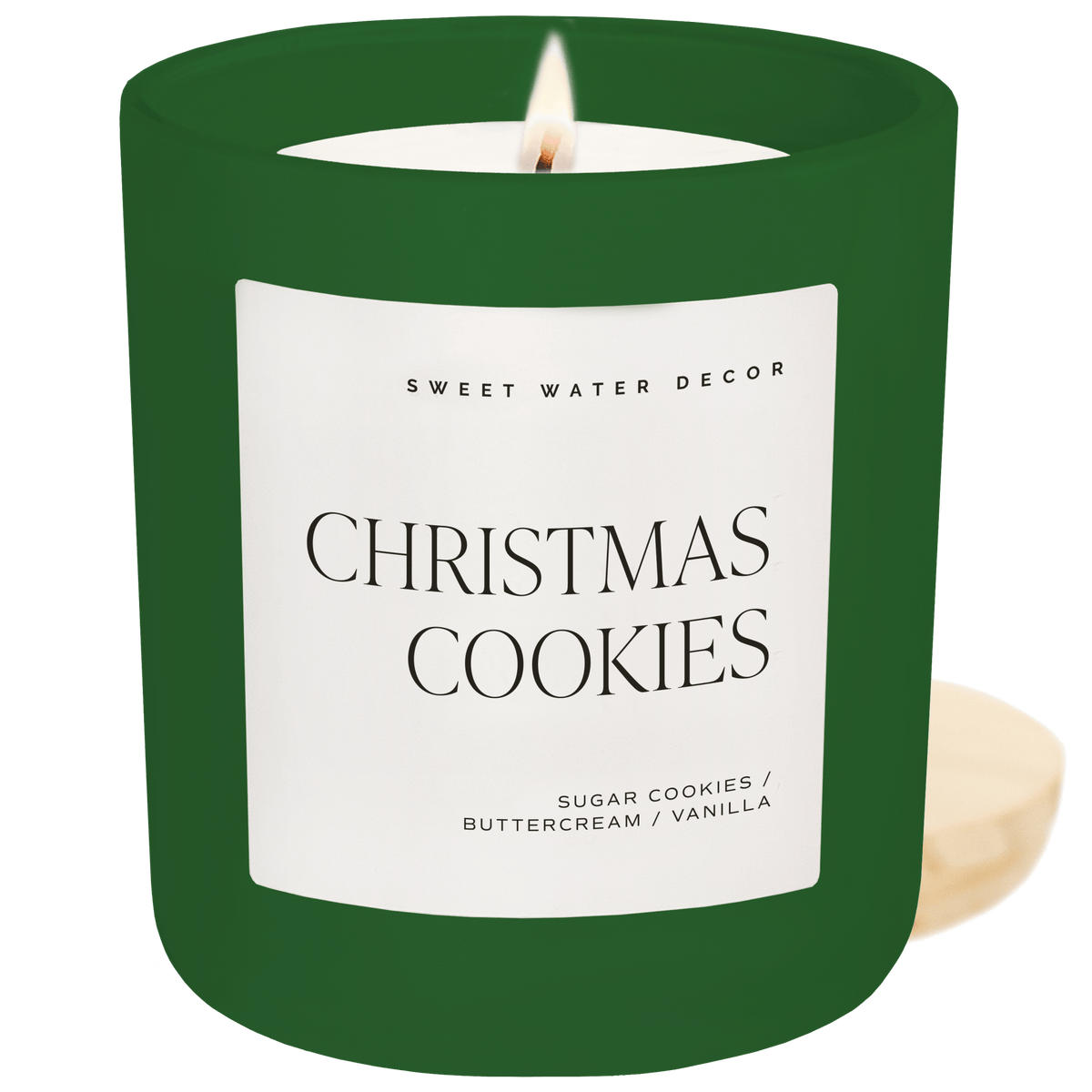 Christmas Cookies Soy Candle - Green Matte Jar - 15 oz