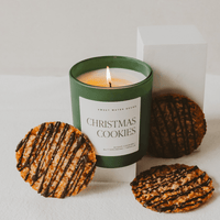 Sweet Water Decor Christmas Cookies Soy Candle - Green Matte Jar - 15 oz