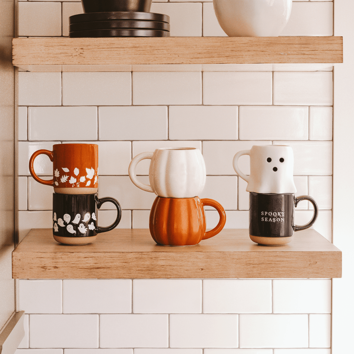 Sweet Water Decor Orange Pumpkin 19 oz Figural Coffee Mug