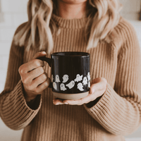 Sweet Water Decor Ghosts 14 oz Black Stoneware Coffee Mug