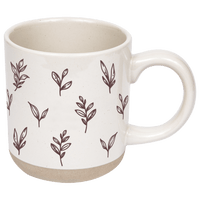 Sweet Water Decor Brown Leaves 14 oz Stoneware Coffee Mug