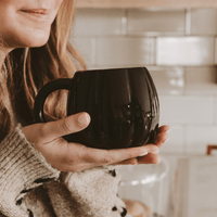 Sweet Water Decor Black Pumpkin 19 oz Figural Coffee Mug