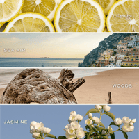Sweet Water Decor Coastal Lemon Soy Candle - Tinted Glass Jar - 12 oz