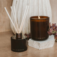 Sweet Water Decor Farmhouse Soy Candle - Boxed Amber Tinted Glass Jar - 12 oz