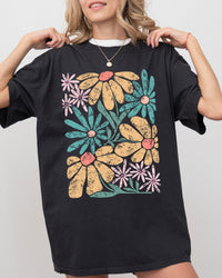 Summer Vibes Abstract Flowers Comfort Colors Graphic T-Shirt