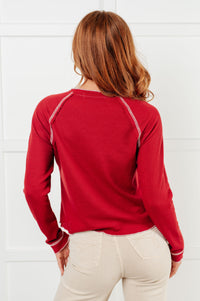 Thermal Raglan Long Sleeve Top