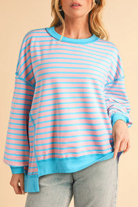 Cotton Candy Drop Shoulder Long Sleeve Top