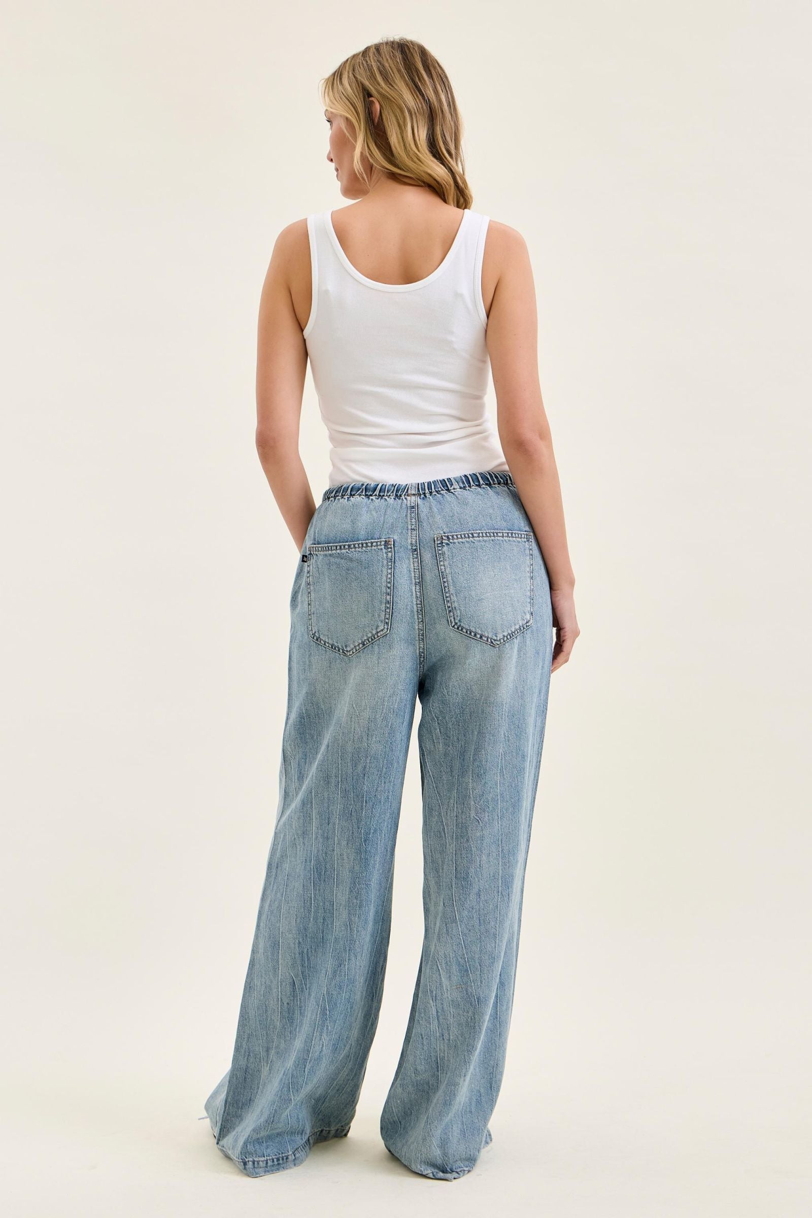 Judy Blue High Rise Palazzo Featherweight Jeans 881073
