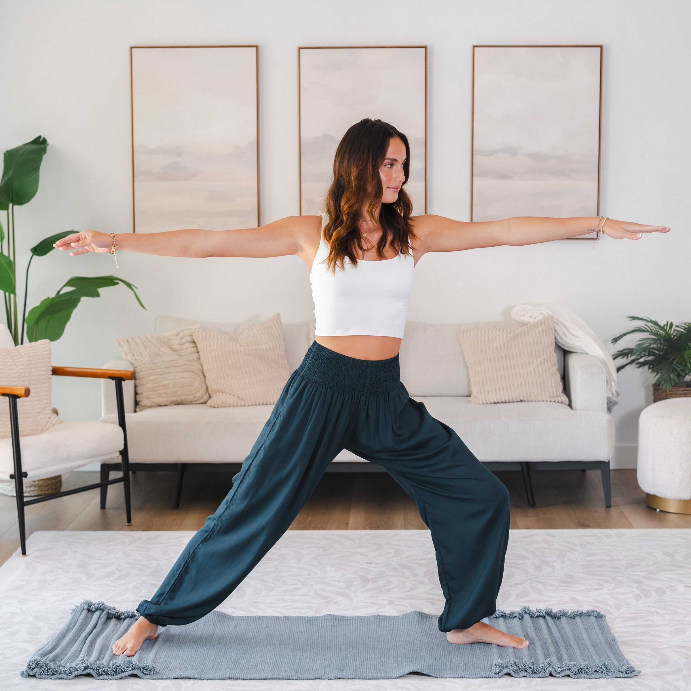 Lotus and Luna Deep Teal Harem Pants