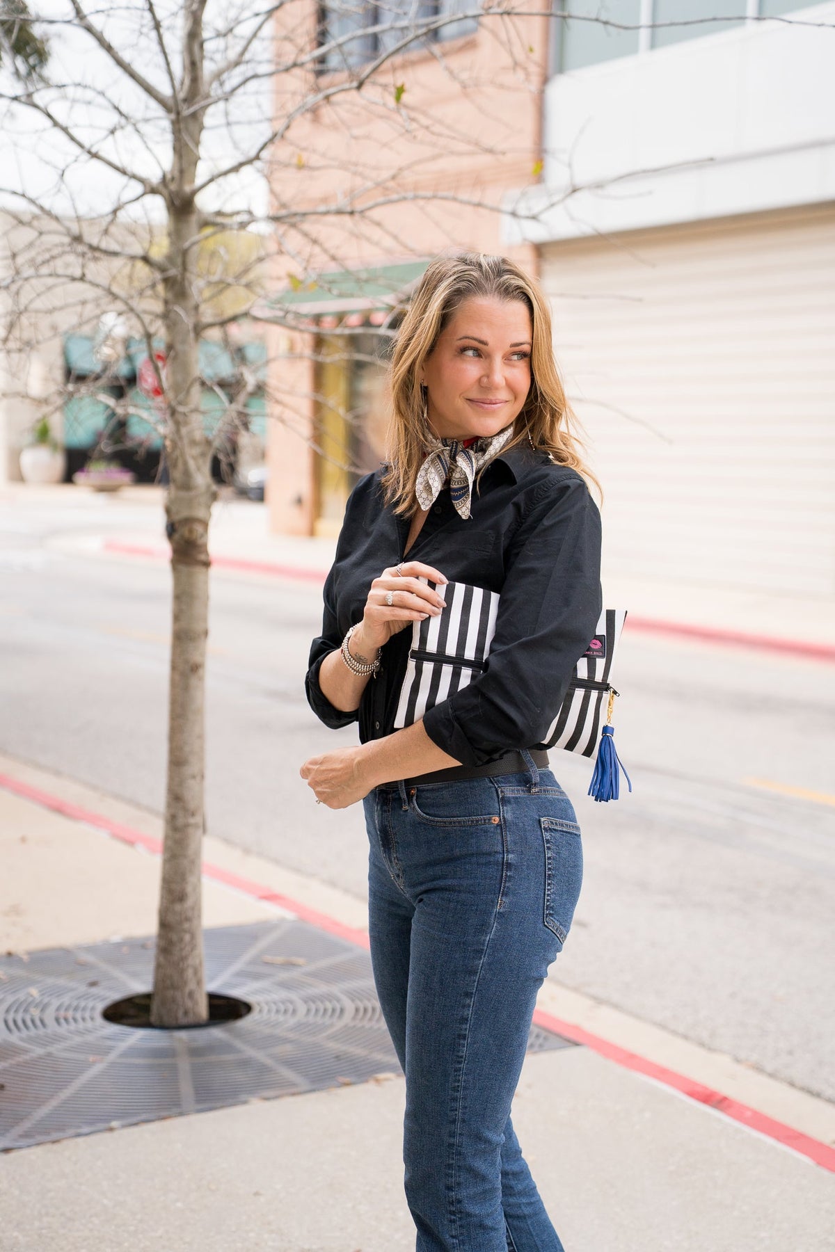 Makeup Junkie Bags Glam Stripe
