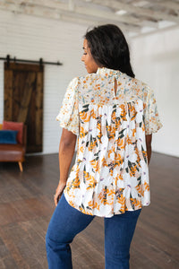 Daydreamer Mixed Print Floral Top