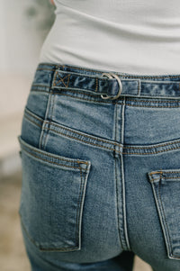 Judy Blue Mid Rise Boyfriend Jeans with Adjustable Back Tab 82731