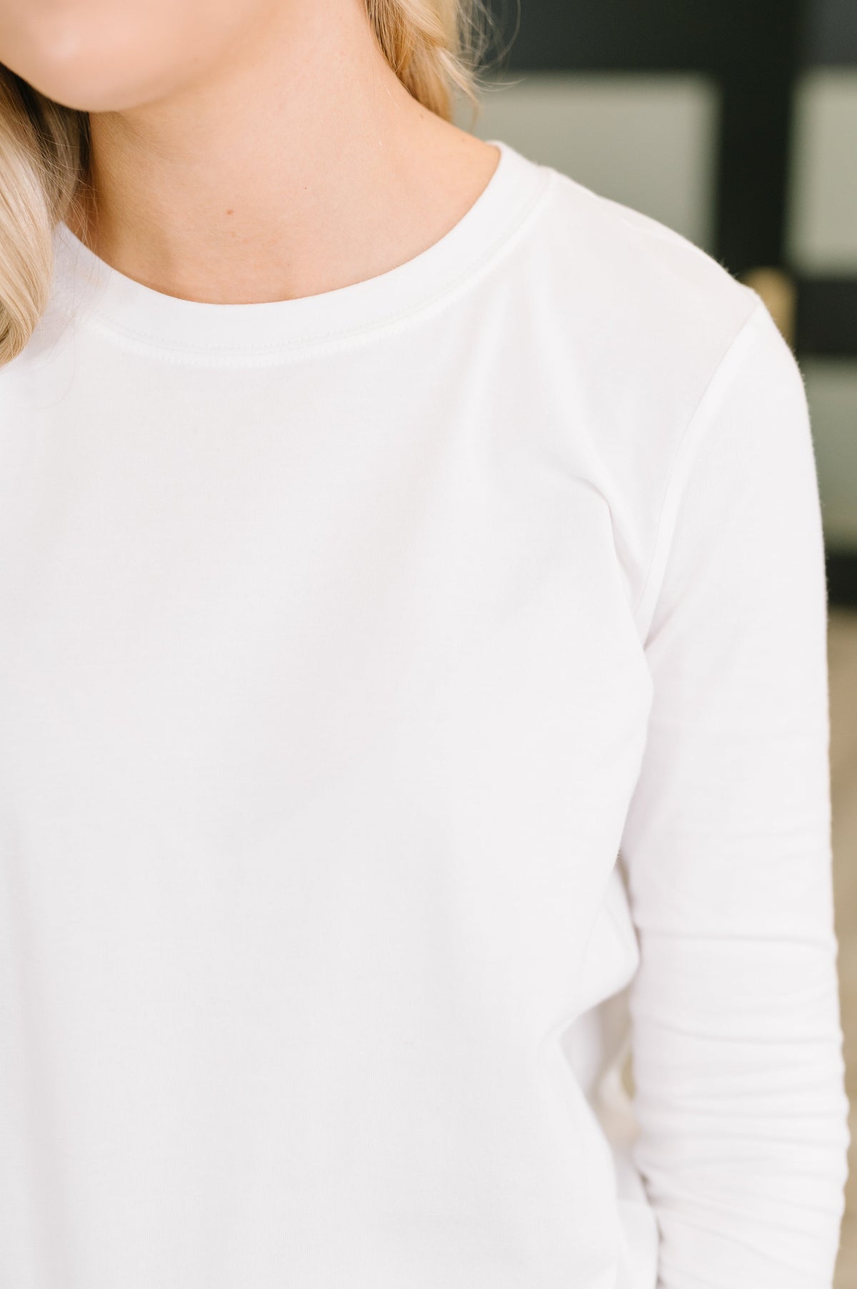 Zenana Back to Basics Long Sleeve Top in White