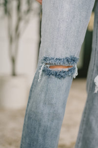 Judy Blue Mid Rise Distressed Cuffed Boyfriend Jeans
