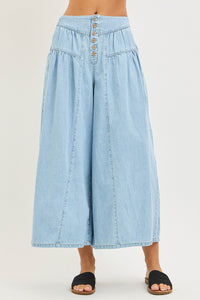 Risen High Rise Wide Fit Lightweight Denim Pants PWC21583