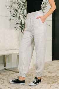 Zenana Scuba Joggers in Heather Grey