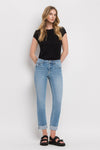 Flying Monkey Janet Mid Rise Cropped Slim Straight Jeans