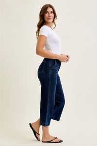 Judy Blue High Rise Cropped Wide Leg Trouser Jeans