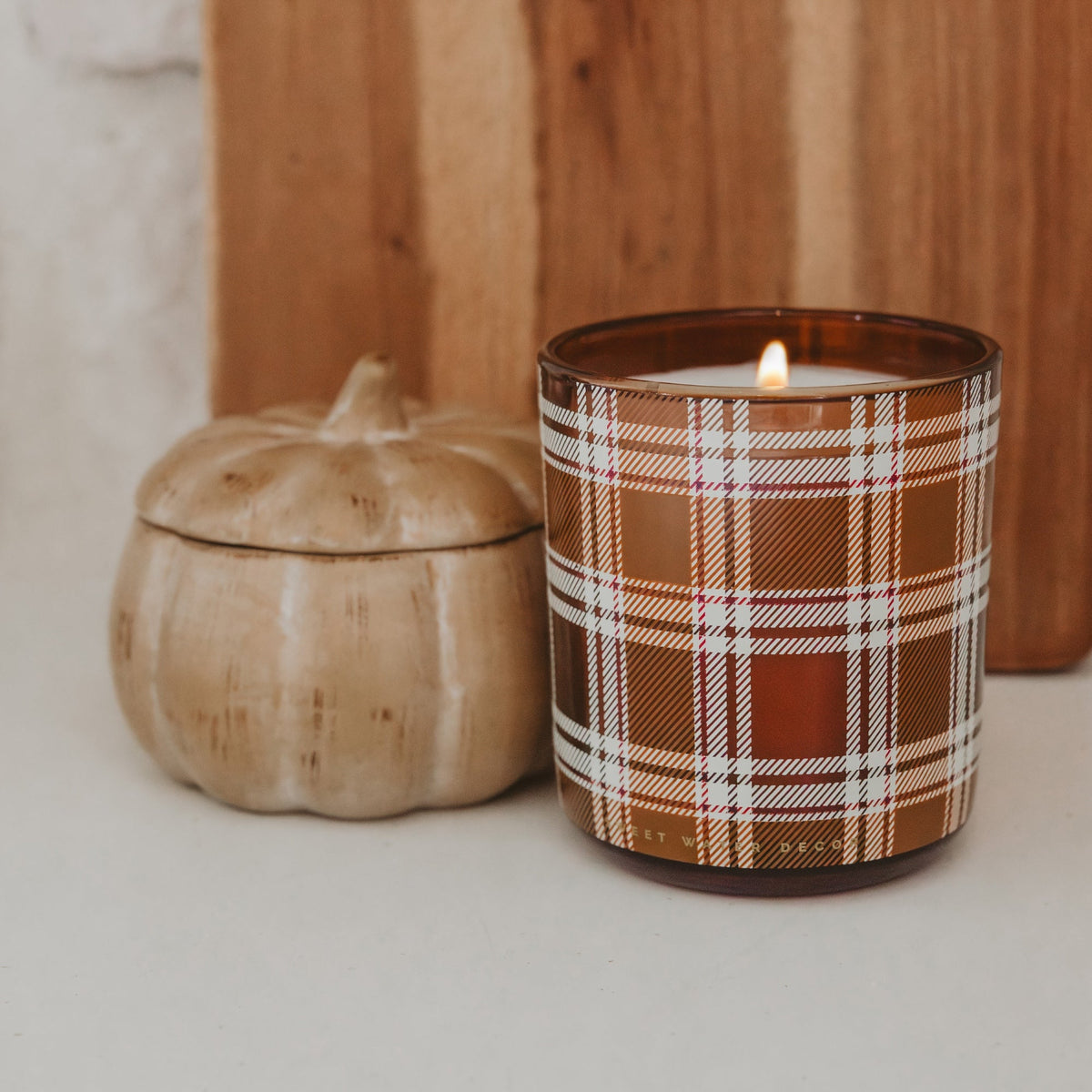 Sweet Water Decor Pumpkin Spice Soy Candle - Ceramic Pumpkin Jar - 8 oz