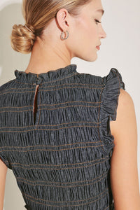Flying Tomato Romantic Reverie Denim Midi Dress