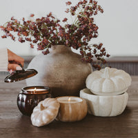 Sweet Water Decor Pumpkin Spice Soy Candle - Ceramic Pumpkin Jar - 8 oz