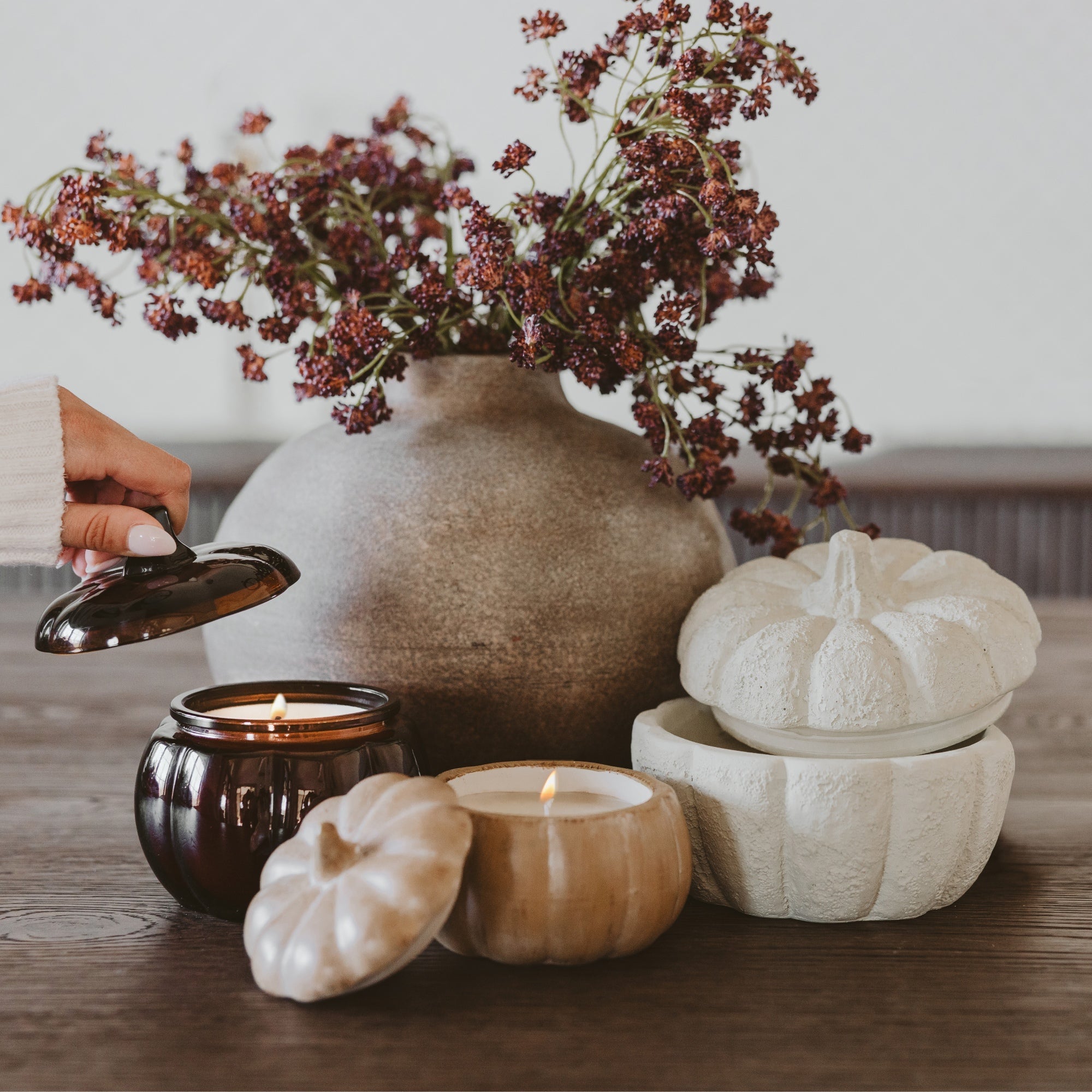 Sweet Water Decor Pumpkin Spice Soy Candle - Ceramic Pumpkin Jar - 8 oz