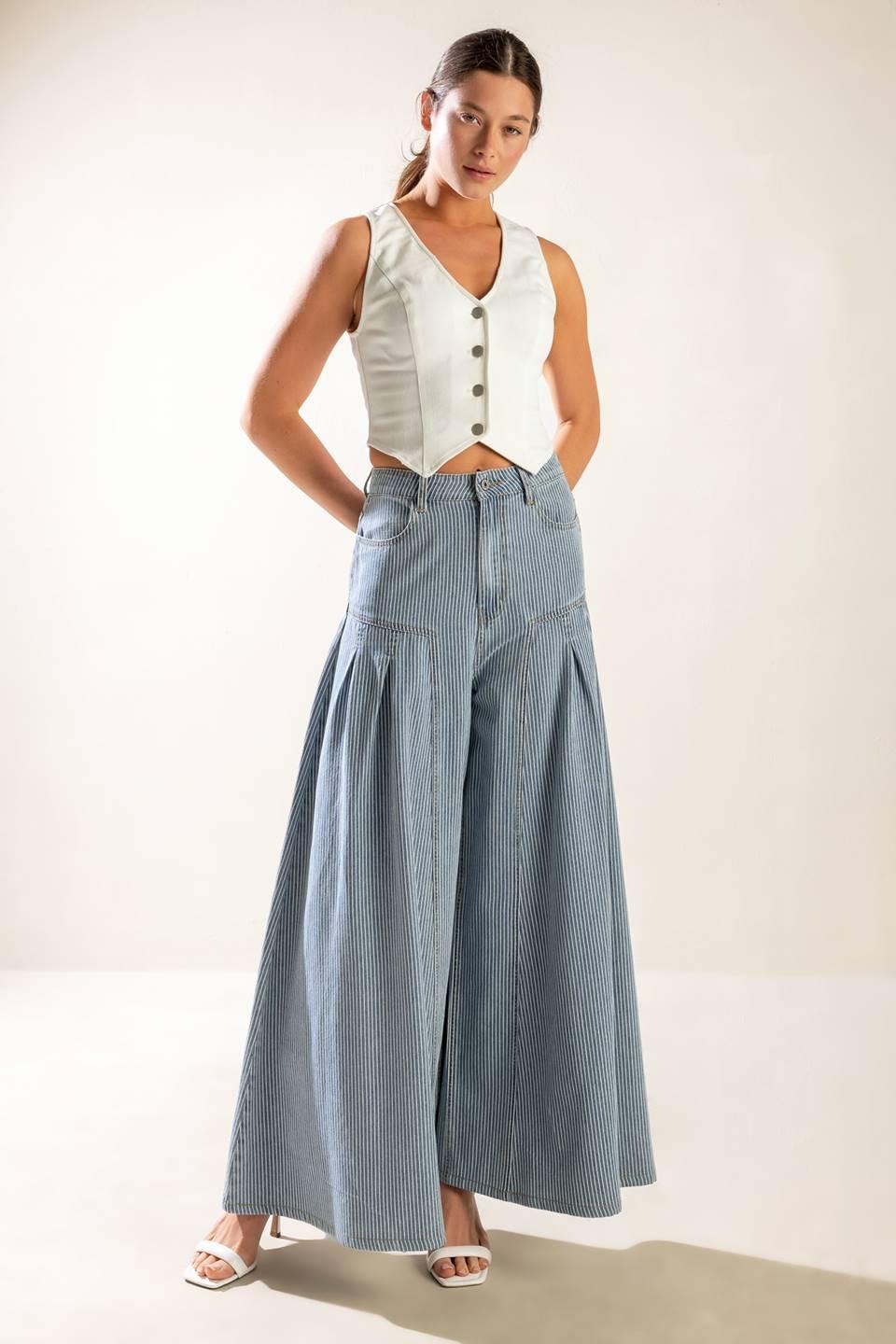 Flying Tomato White Denim Vest