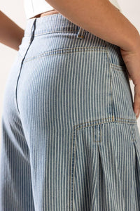 Flying Tomato Rooftop Romance Wide Leg Denim Palazzo Pants