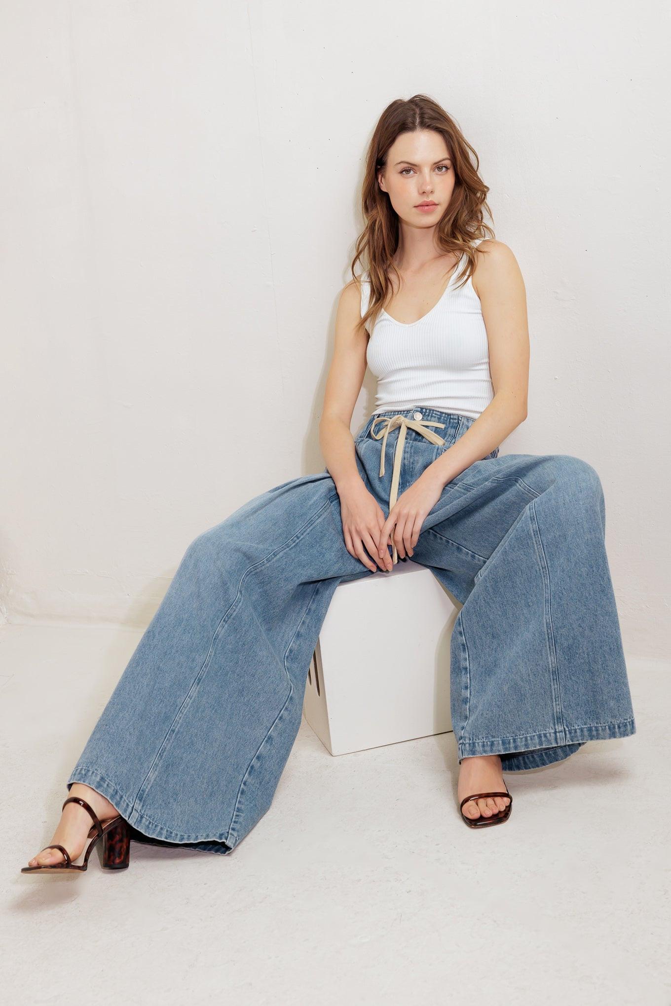 Flying Monkey Calm & Collected Blue Denim Pants