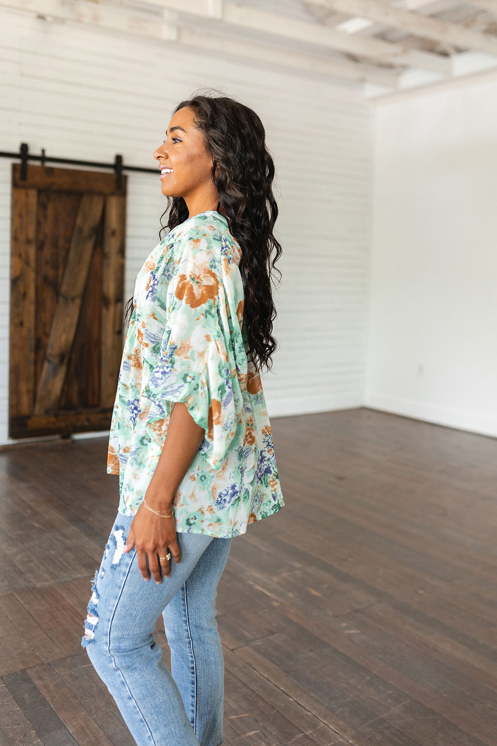 Floral Fable Peplum Top 