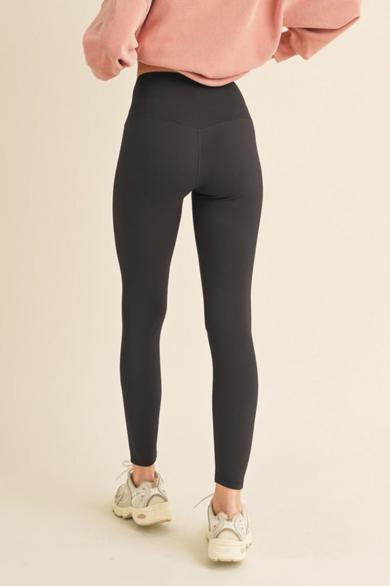 Yelete Fleece Lined High Waisted Black Leggings