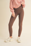 Yelete Fleece Lined High Waisted Coffee Leggings