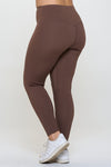 Fleece Lined High Waisted Coffee Leggings