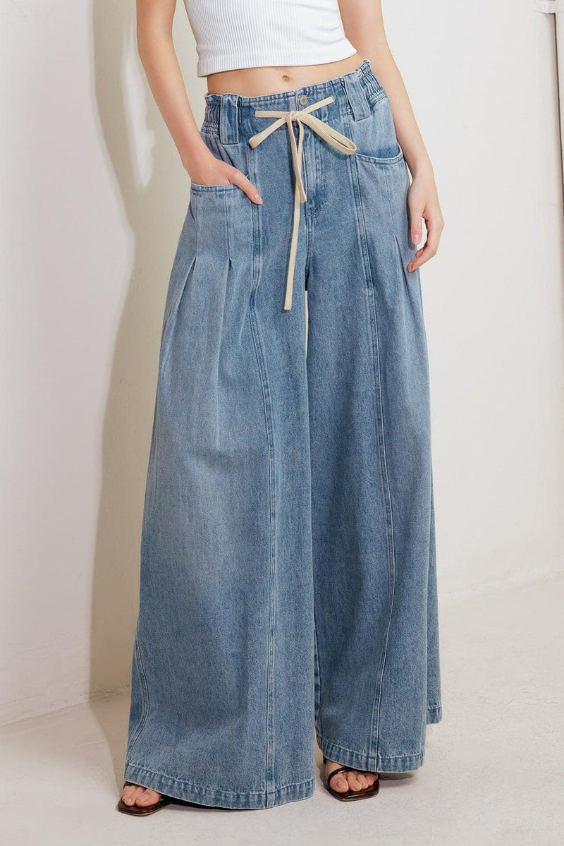 Flying Tomato Calm & Collected Blue Denim Pants