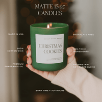 Sweet Water Decor Under the Mistletoe Soy Candle - Green Matte Jar - 15 oz (Fraser Fir)