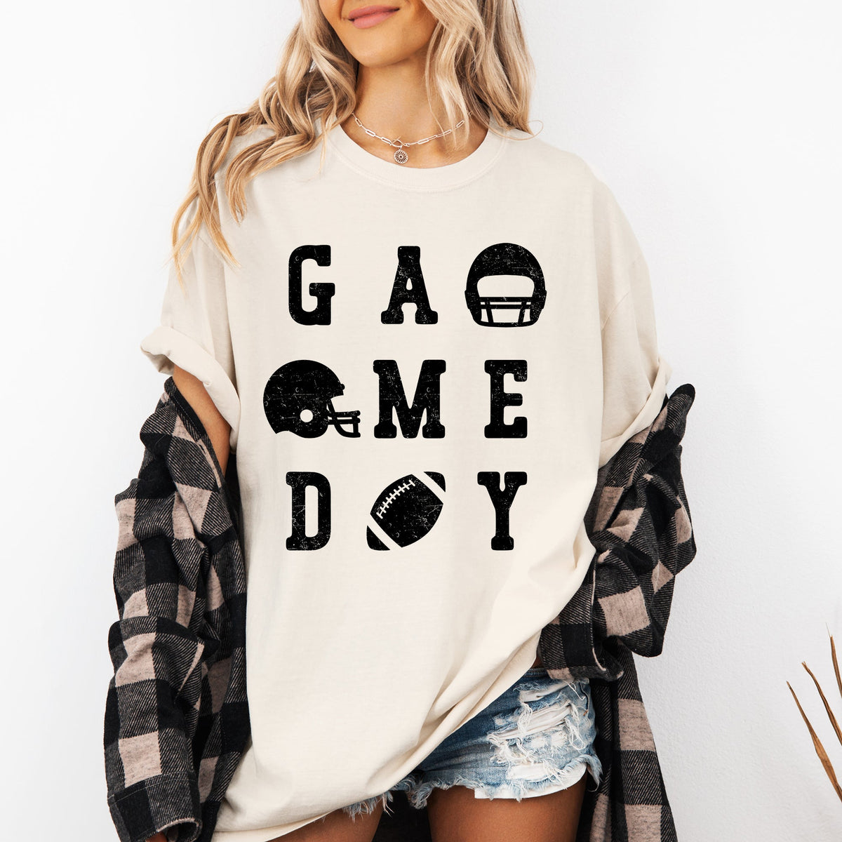 Game Day Football Comfort Colors Graphic T-Shirt