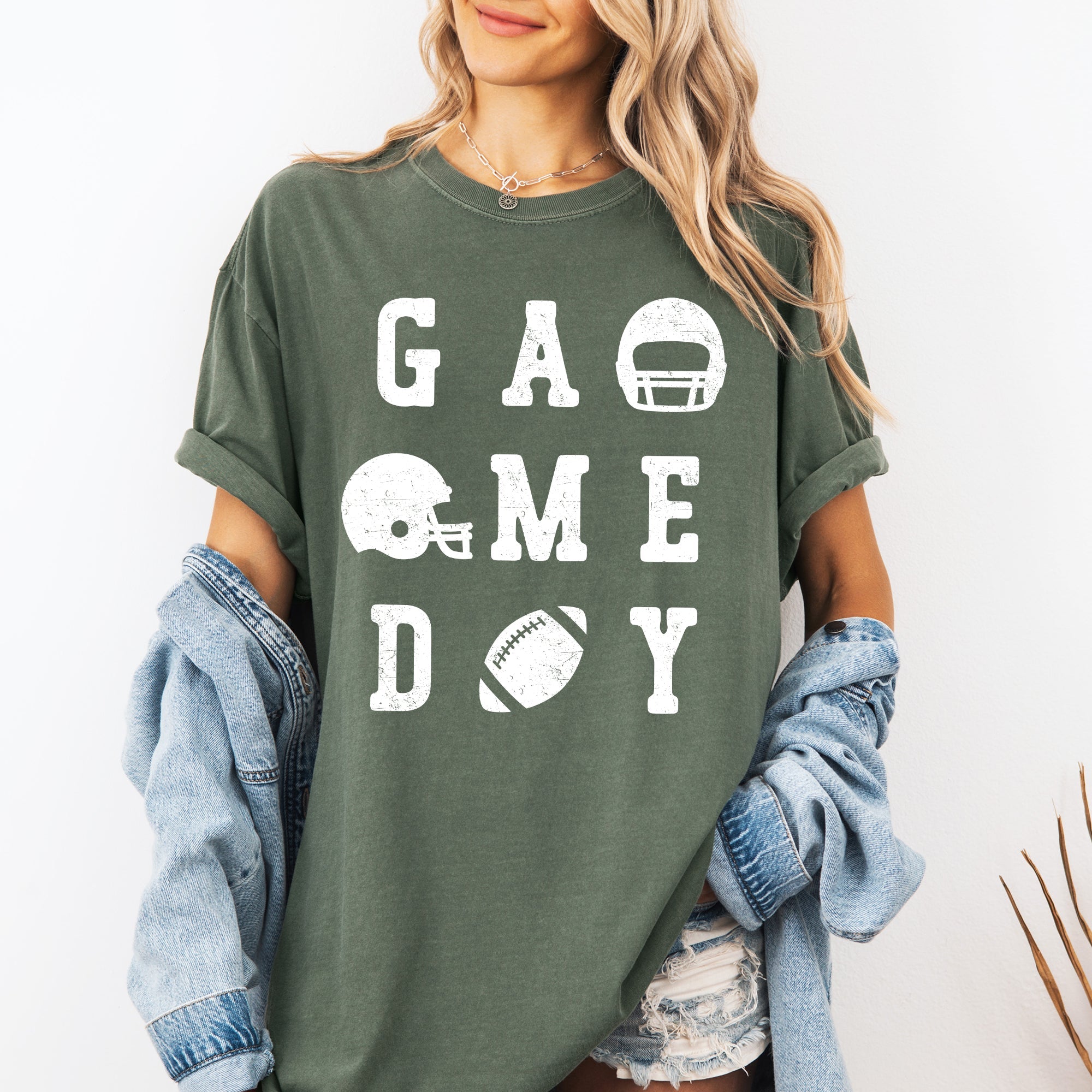 Game Day Football Comfort Colors Graphic T-Shirt