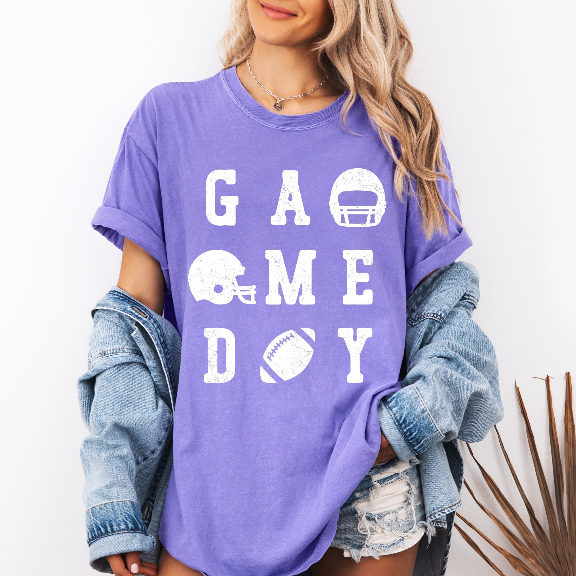 Game Day Football Comfort Colors Graphic T-Shirt