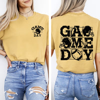 Game Day Front and Back Comfort Colors Graphic T-Shirt