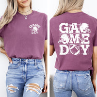 Game Day Front and Back Comfort Colors Graphic T-Shirt