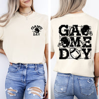 Game Day Front and Back Comfort Colors Graphic T-Shirt