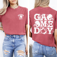 Game Day Front and Back Comfort Colors Graphic T-Shirt