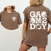 Game Day Front and Back Comfort Colors Graphic T-Shirt